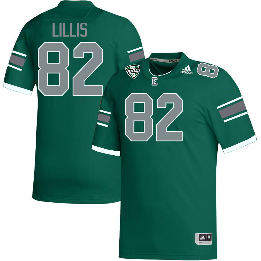 Eastern Michigan Eagles #82 Hans Lillis College Football Jerseys Stitched-Green